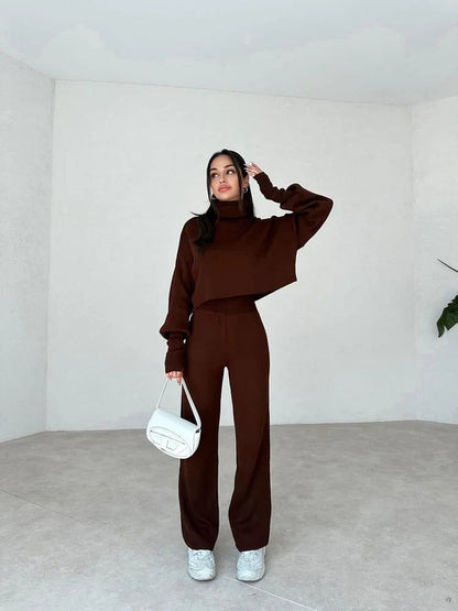Novelle Knit Suit for Ladies | Knitted Turtleneck, Flexible and Stylish 6