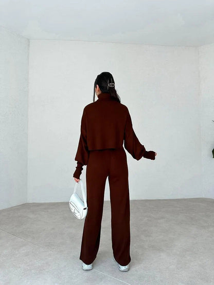 Novelle Knit Suit for Ladies | Knitted Turtleneck, Flexible and Stylish 7