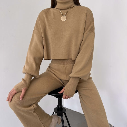 Novelle Knit Suit for Ladies | Knitted Turtleneck, Flexible and Stylish 8