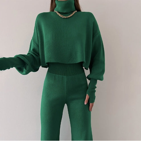 Novelle Knit Suit for Ladies | Knitted Turtleneck, Flexible and Stylish 9