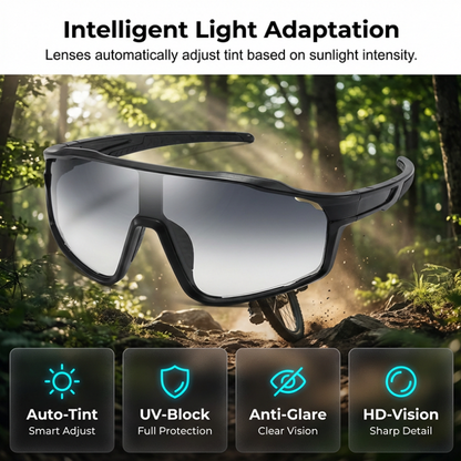 Pico Sports Glasses | Photochromic, Panoramic Vision, Anti-Slip Fit 1