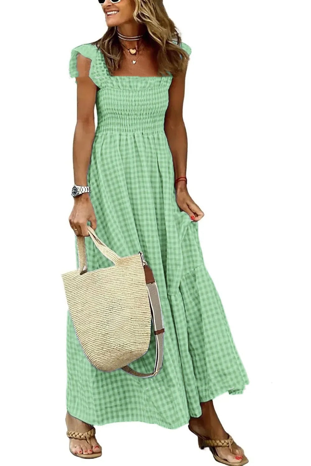 Pina Maxi Dress | Flattering Smocked Bodice, Lightweight Summer Dress 9