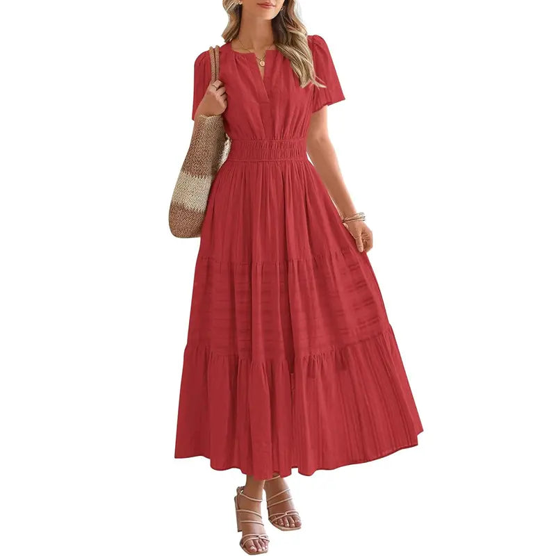 Plea Floral Maxi Dress | Flattering V-Neck, Soft Pleated Fabric 10