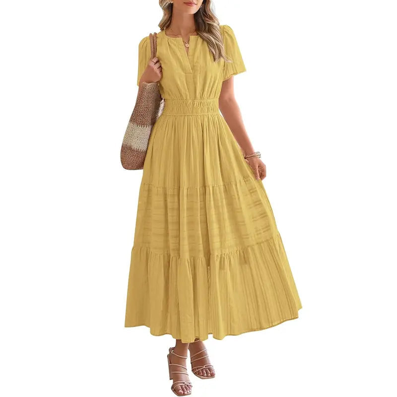 Plea Floral Maxi Dress | Flattering V-Neck, Soft Pleated Fabric 12