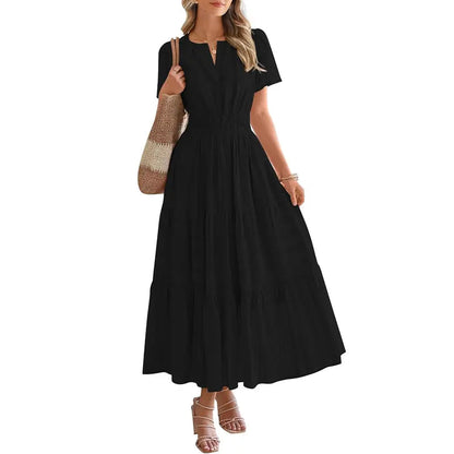 Plea Floral Maxi Dress | Flattering V-Neck, Soft Pleated Fabric 15