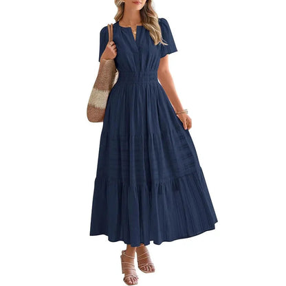 Plea Floral Maxi Dress | Flattering V-Neck, Soft Pleated Fabric 16