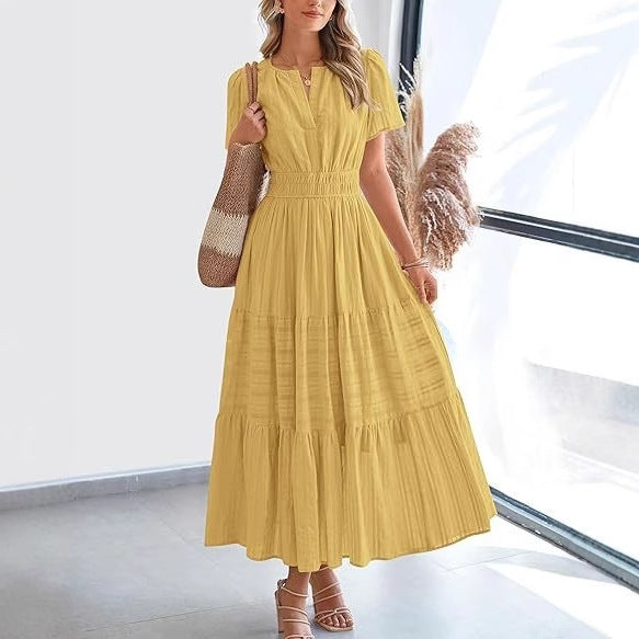 Plea Floral Maxi Dress | Flattering V-Neck, Soft Pleated Fabric 5