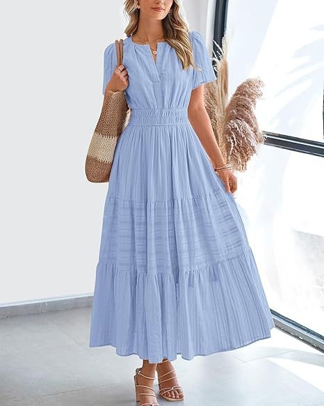Plea Floral Maxi Dress | Flattering V-Neck, Soft Pleated Fabric 8