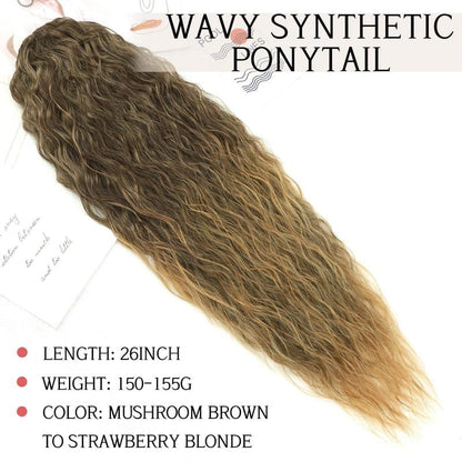 Ponytail Bliss Hair Extensions | Clip-On, 26 Inches Synthetic Fiber 4