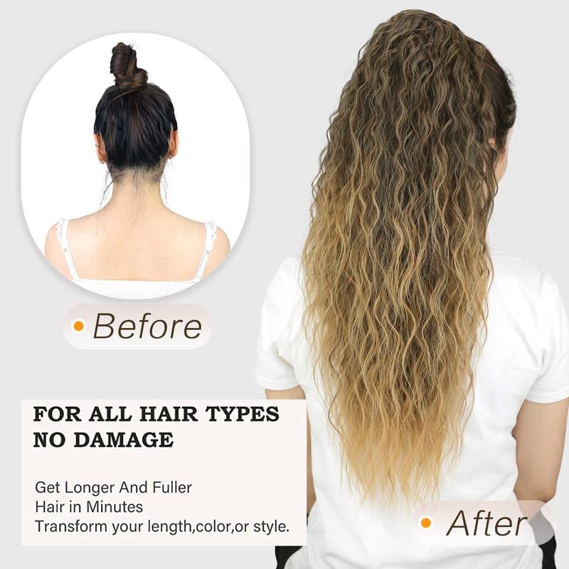 Ponytail Bliss Hair Extensions | Clip-On, 26 Inches Synthetic Fiber 5