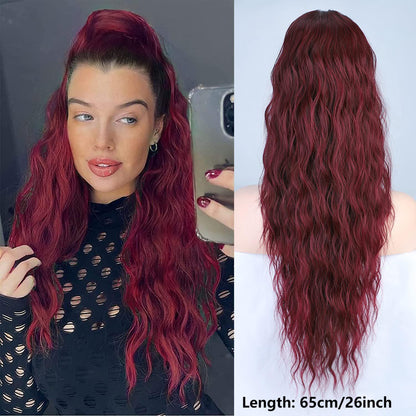 Ponytail Bliss Hair Extensions | Clip-On, 26 Inches Synthetic Fiber 9