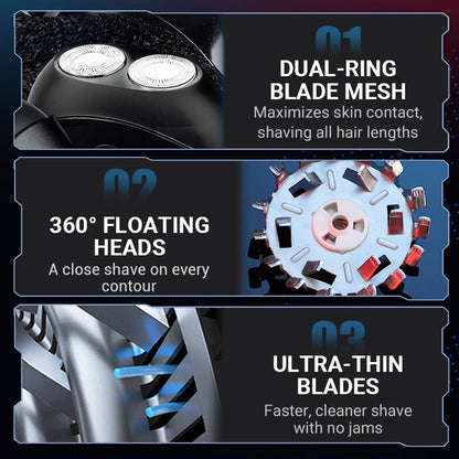 Pura Electric Shaver | Waterproof, Compact Design, Dual-Ring Foils 7