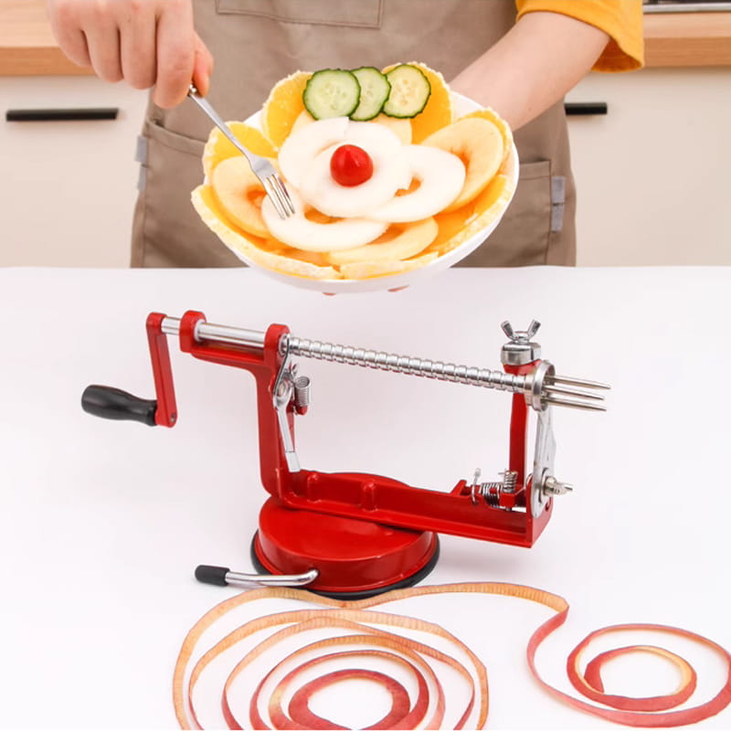 Ravi Hand Crank Peeler | 3-in-1 Peeling, Coring, Slicing Tool 5