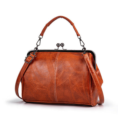 Retro Chic Clip Bag | Elegant PU Leather 0