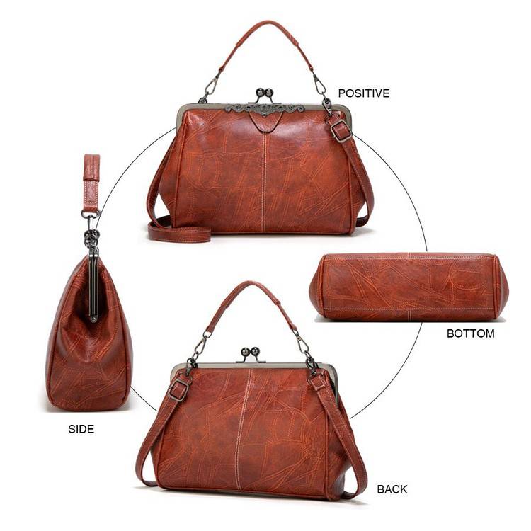 Retro Chic Clip Bag | Elegant PU Leather 3