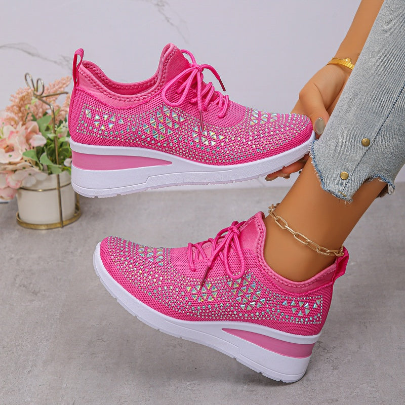 Rhea Mesh Sneakers | Rhinestone-Embellished, Breathable Comfort 10