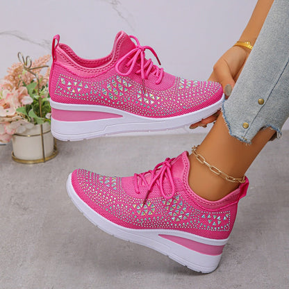 Rhea Mesh Sneakers | Rhinestone-Embellished, Breathable Comfort 10
