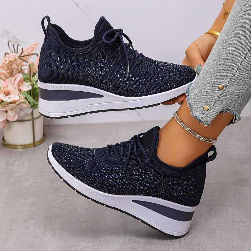 Rhea Mesh Sneakers | Rhinestone-Embellished, Breathable Comfort 11