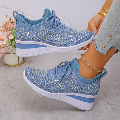 Rhea Mesh Sneakers | Rhinestone-Embellished, Breathable Comfort 13