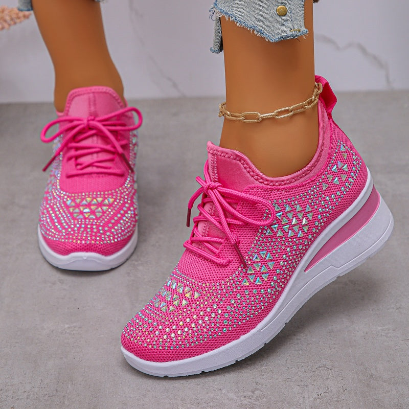 Rhea Mesh Sneakers | Rhinestone-Embellished, Breathable Comfort 2