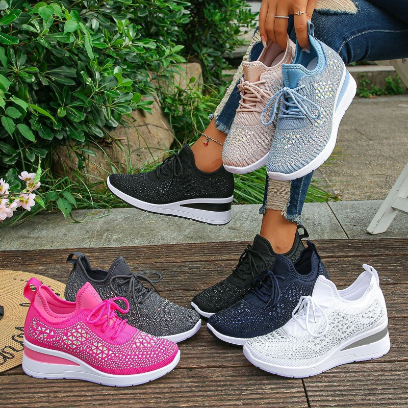 Rhea Mesh Sneakers | Rhinestone-Embellished, Breathable Comfort 7
