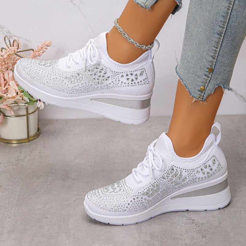 Rhea Mesh Sneakers | Rhinestone-Embellished, Breathable Comfort 9