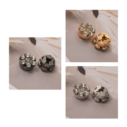 Rina Button Covers | Rhinestone Decorative Accessories for Shirts 2