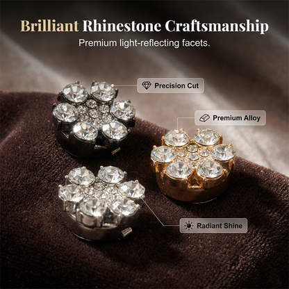 Rina Button Covers | Rhinestone Decorative Accessories for Shirts 4