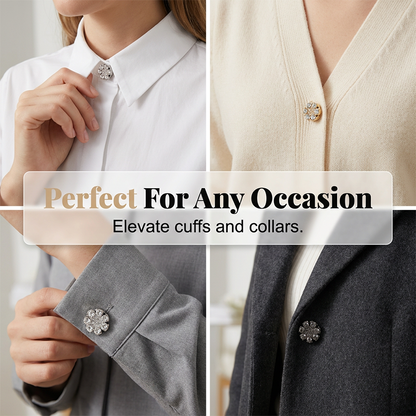 Rina Button Covers | Rhinestone Decorative Accessories for Shirts 6