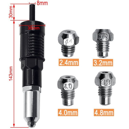 Rivet Pro Adapter Kit | Durable Alloy Steel, 120 Blind Rivets, Compatible with Electric Drills 4