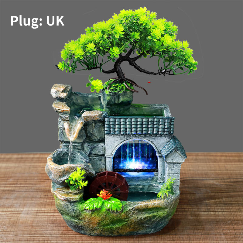 Rocca Tabletop Fountain | Indoor Water Feature with LED Lighting 0