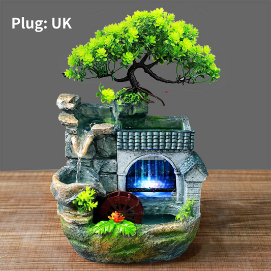 Rocca Tabletop Fountain | Indoor Water Feature with LED Lighting 0