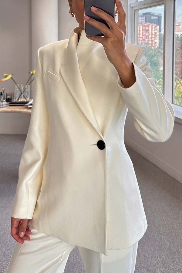 Satin Chic Blazer | Loose Fit, Notched Collar 6