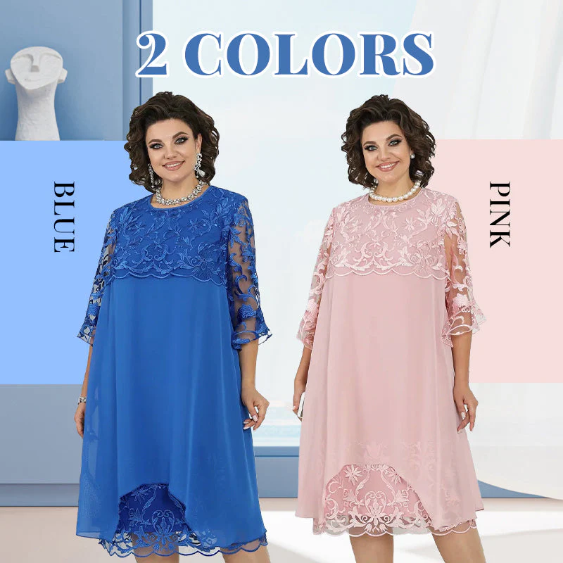 Serene Lace Dress | Breathable, Plus Size Available, Knee-Length Summer Style 2