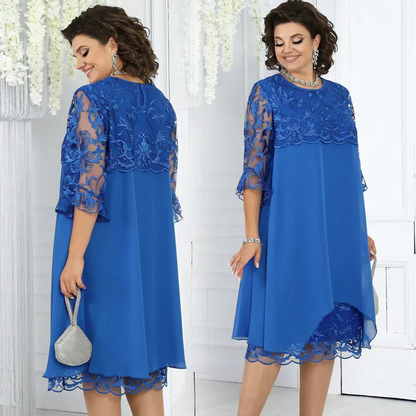 Serene Lace Dress | Breathable, Plus Size Available, Knee-Length Summer Style 4