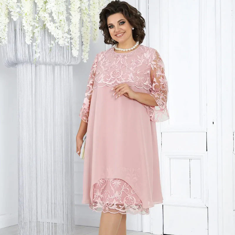 Serene Lace Dress | Breathable, Plus Size Available, Knee-Length Summer Style 5