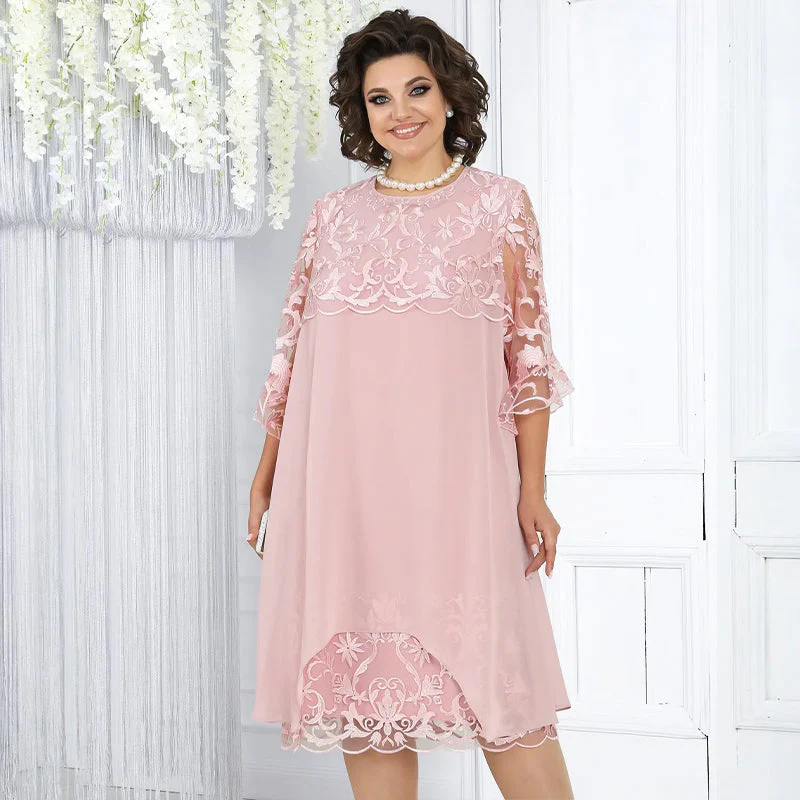 Serene Lace Dress | Breathable, Plus Size Available, Knee-Length Summer Style 6