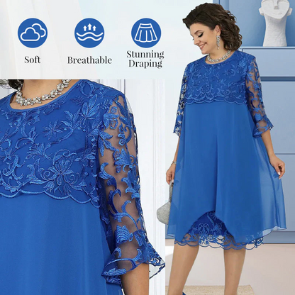 Serene Lace Dress | Breathable, Plus Size Available, Knee-Length Summer Style 8