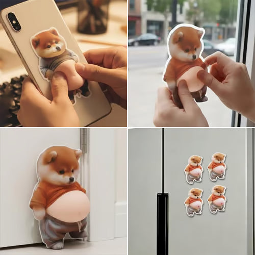 Shiba Inu Door Stopper | 3D Self-Adhesive Stress Relief 0