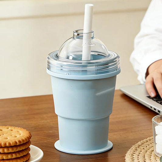 Silo Collapsible Cup | Food-Grade Silicone, Leak-Proof with Straw 0