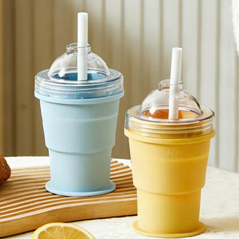 Silo Collapsible Cup | Food-Grade Silicone, Leak-Proof with Straw 2