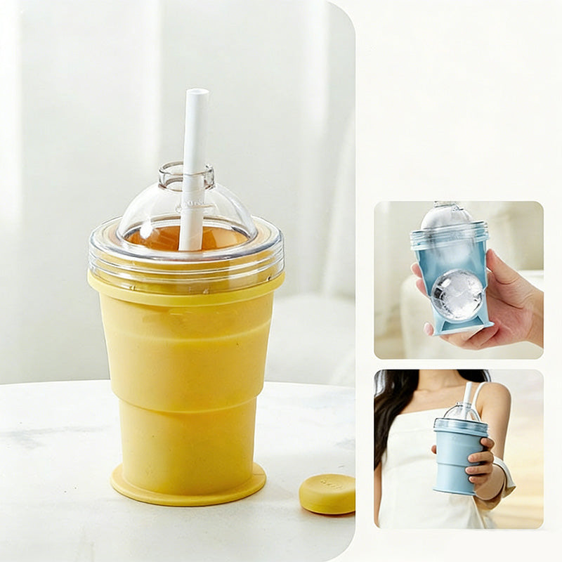 Silo Collapsible Cup | Food-Grade Silicone, Leak-Proof with Straw 3