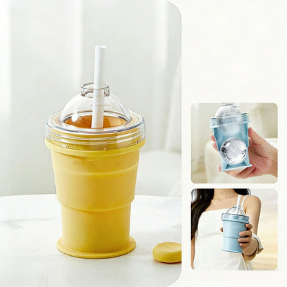 Silo Collapsible Cup | Food-Grade Silicone, Leak-Proof with Straw 3