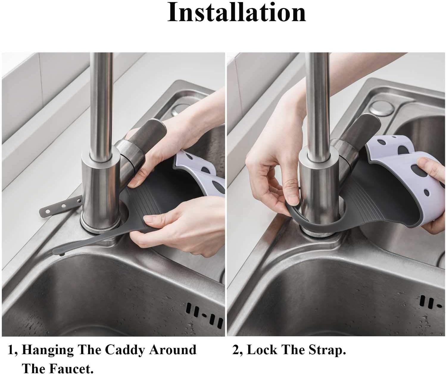 Sina Kitchen Sink Caddy | Adjustable Organizer for Sponge and Soap 5