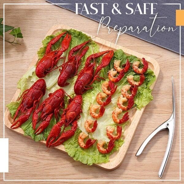 Sleek Shrimp Deveiner Tool | Ergonomic Stainless Steel Peeler 3