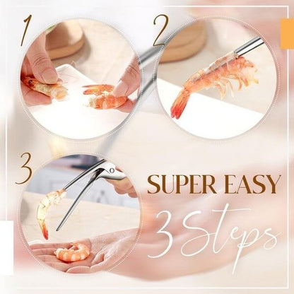 Sleek Shrimp Deveiner Tool | Ergonomic Stainless Steel Peeler 6