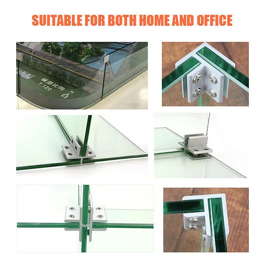 Sola Glass Clip | Space Aluminum, Easy Installation for 8-12mm Thick Glass 4