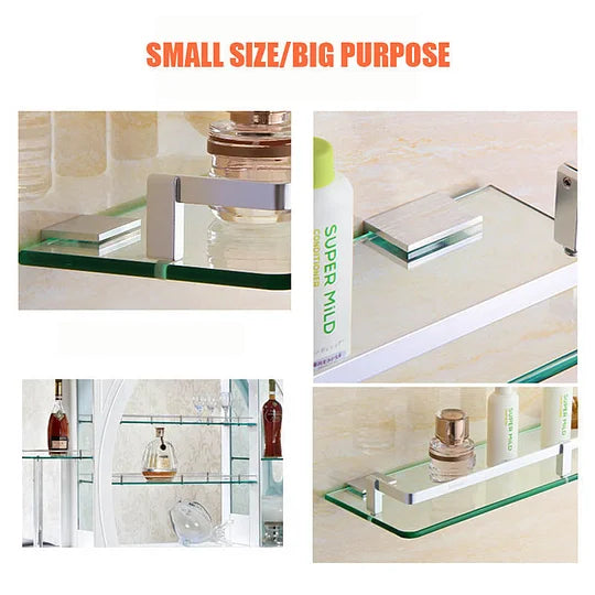 Sola Glass Clip | Space Aluminum, Easy Installation for 8-12mm Thick Glass 5
