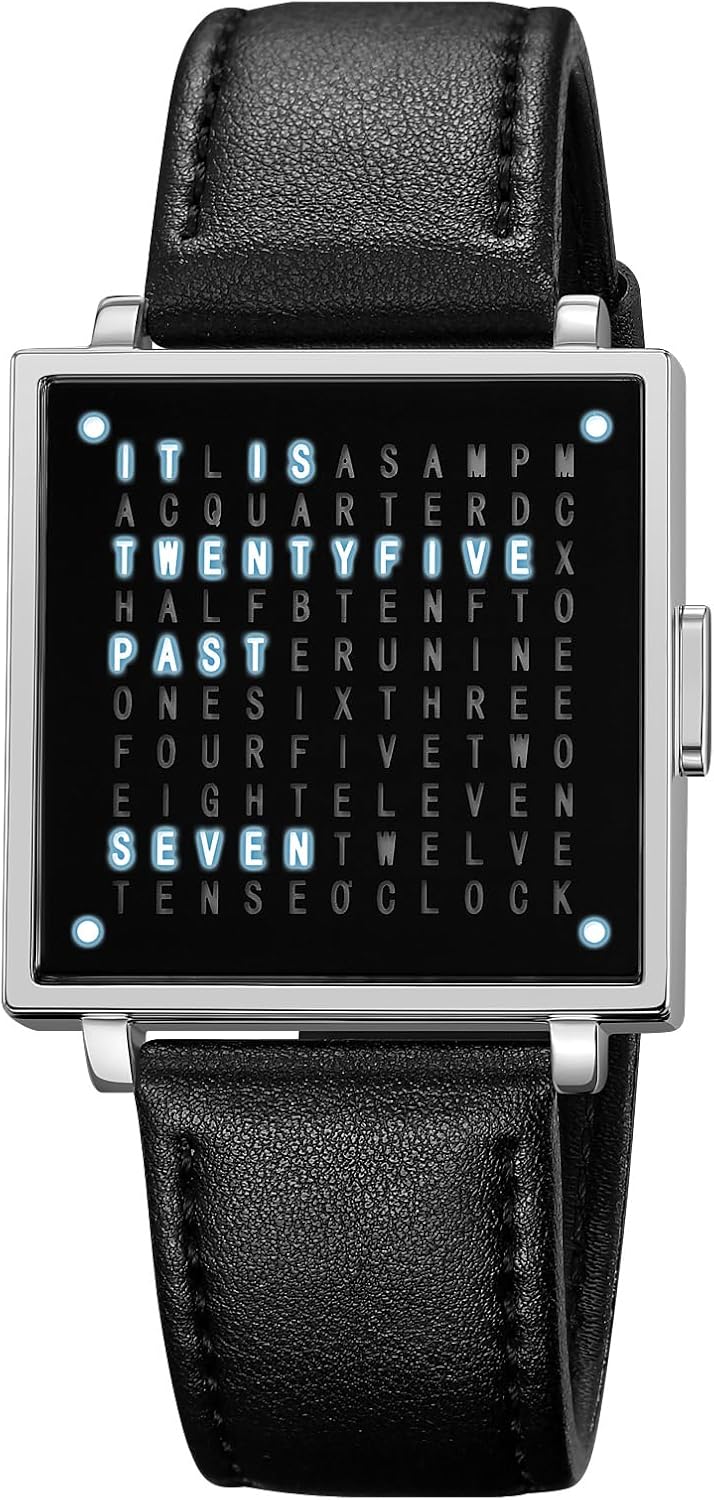 Sola Square Watch | Unique Letter Display, Water-Resistant 4