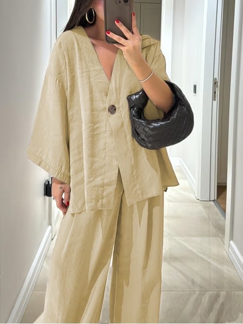Sola Two-Piece Suit | Comfortable Linen, Versatile Style 10